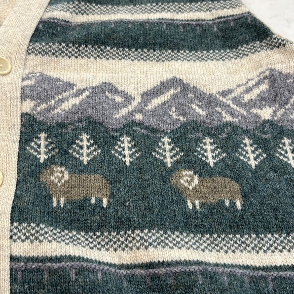 Colonial Concepts New Zealand Heritage Wool XL Sweater Button Vest Graphic Knit‎ - Picture 4 of 7